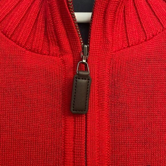Martin Red Diamond Italian Merino Wool lined Golf Wind Vest Large - Picture 4 of 6